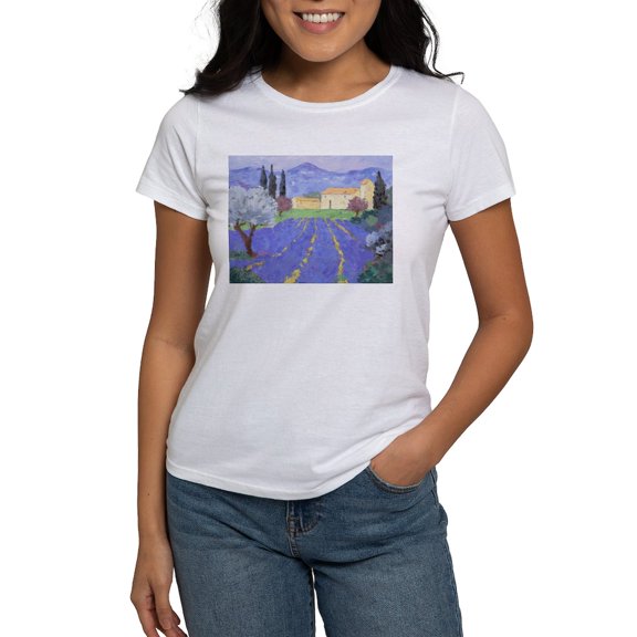 CafePress - Lavender Farm Women's T Shirt - Women's Classic T-Shirt