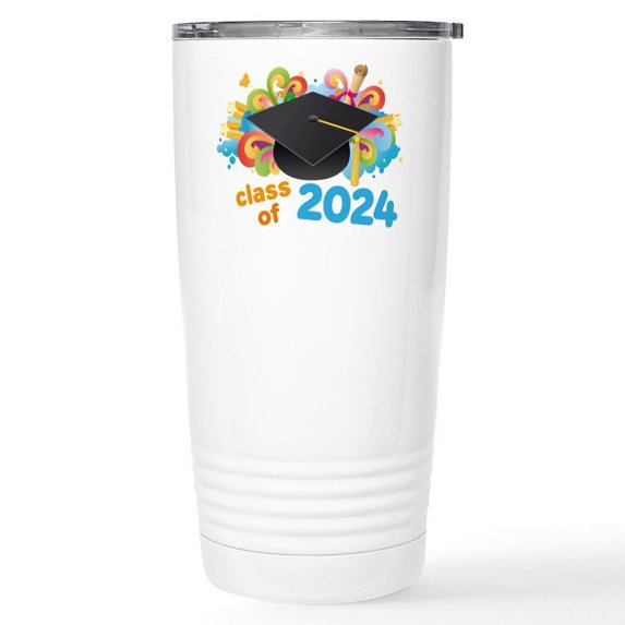 CafePress - Law Grad Class Of 2024 Mugs - Insulated Stainless Steel Travel Tumbler 20 oz.