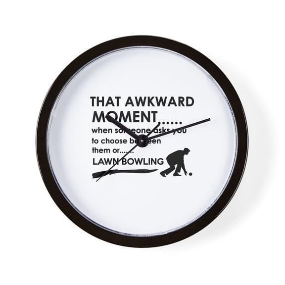 CafePress - Lawn Bowling Sports Designs - 10" Quartz Analog Battery-Powered Modern Wall Clock, Unique