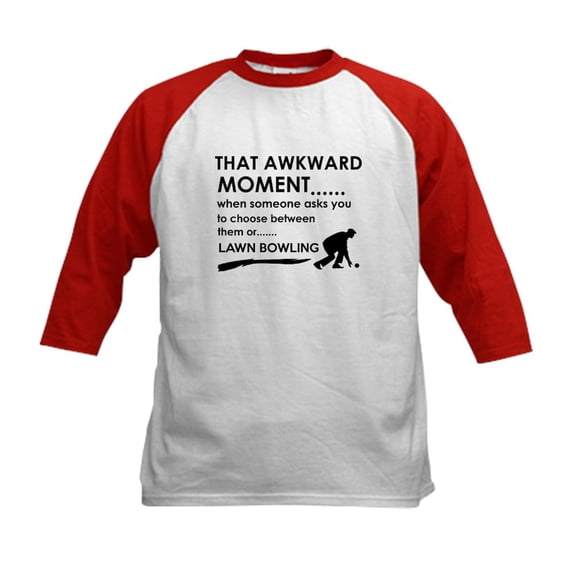 CafePress - Lawn Bowling Sports Designs Kids Baseball Jersey - Kids Cotton Baseball Jersey, 3/4 Sleeve Shirt