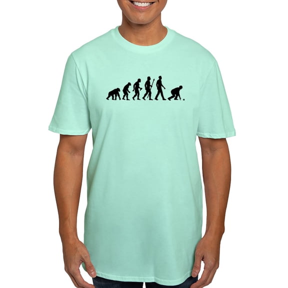 CafePress - Lawn Bowls Evolution Men's Classic T Shirt - Men's Fitted T-Shirt