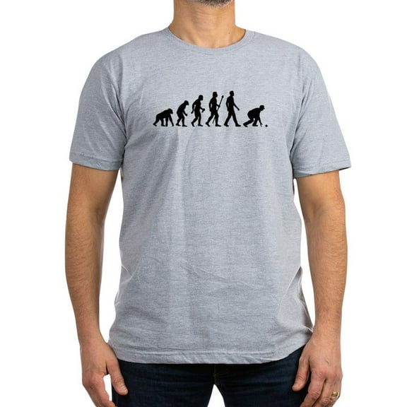 CafePress - Lawn Bowls Evolution T Shirt - Fitted T-Shirt, Vintage Fit Soft Cotton Tee