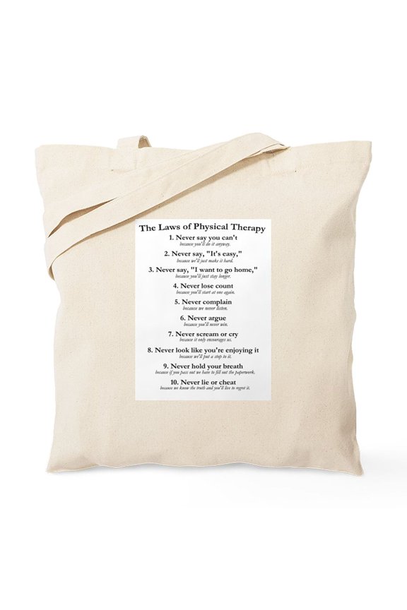 - Laws Of P.T. Tote Bag - Unisex Canvas Tote Bag, Beige, 1-Piece