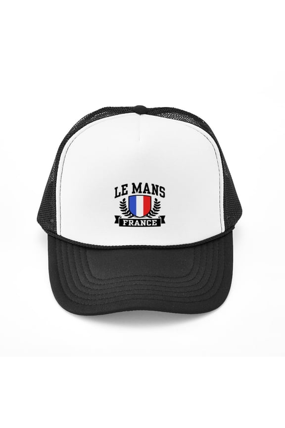 - Le Mans France - Adjustable Unisex Printed Trucker Hat with Mesh Back