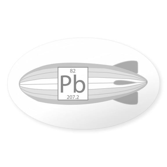 CafePress - Lead Blimp. Zeppelin. - Sticker (Oval)