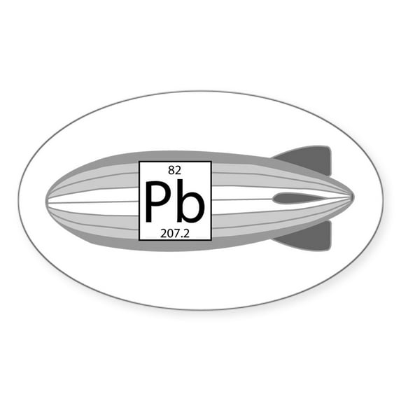 CafePress - Lead Blimp. Zeppelin. - Sticker (Oval)