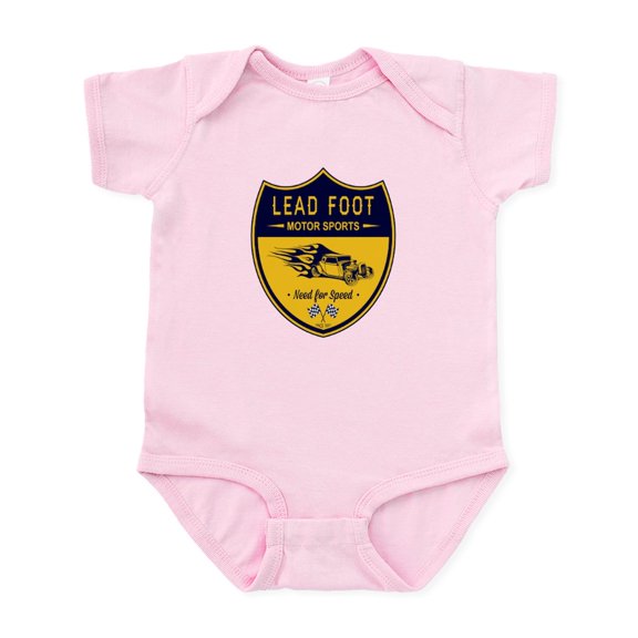 CafePress - Lead Foot Hot Rod Infant Bodysuit - Baby Light Bodysuit, Size Newborn - 24 Months