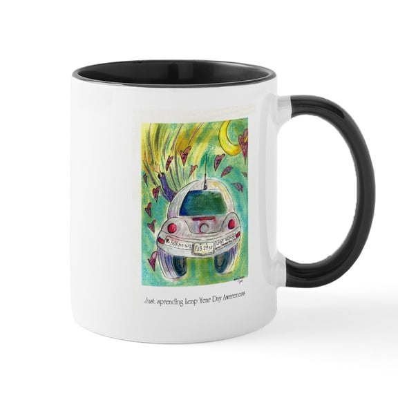 CafePress - Leap Year Day Awareness Mug - 11 oz Ceramic Mug - Novelty Coffee Tea Cup