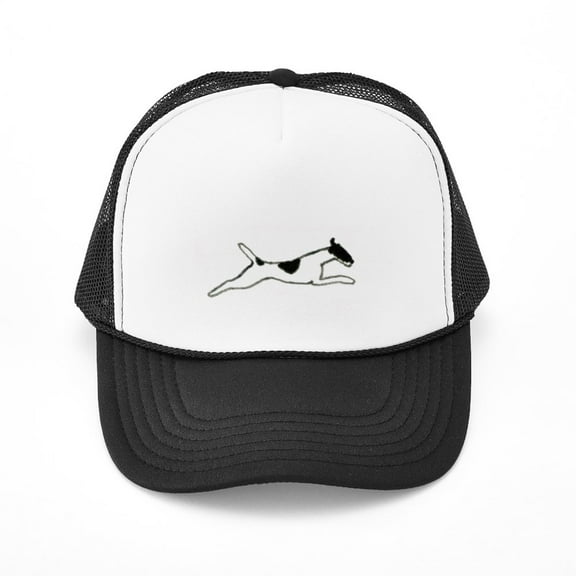 CafePress - Leaping Smooth Fox Terrier - Adjustable Unisex Printed Trucker Hat with Mesh Back