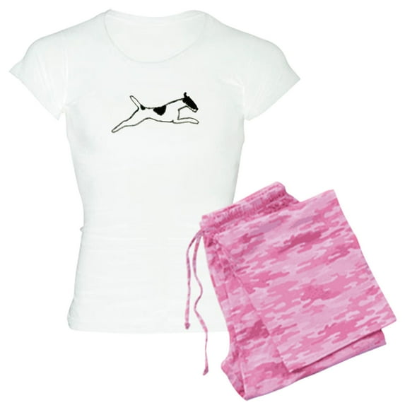 CafePress - Leaping Smooth Fox Terrier - Women's Light Pajamas