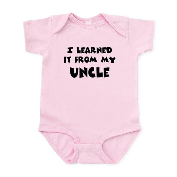 CafePress - Learned It From My Uncle Infant Bodysuit - Baby Light Bodysuit, Size Newborn - 24 Months