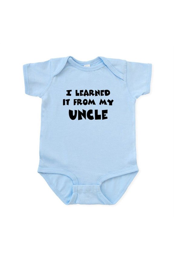 - Learned It From My Uncle Infant Bodysuit - Baby Light Bodysuit, Size Newborn - 24 Months