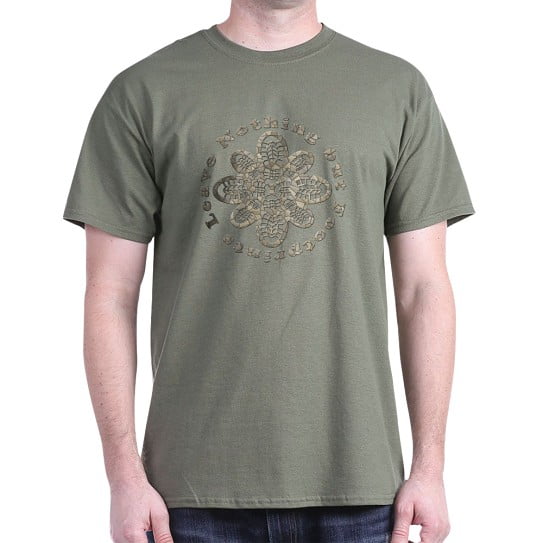 CafePress - Leave Nothing Boot Stone Dark T Shirt - Men's Classic Cotton T-Shirts