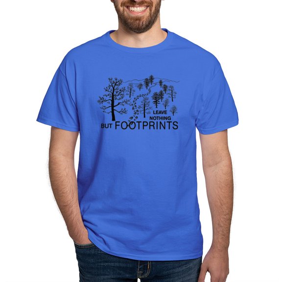 CafePress - Leave Nothing But Footprints Dark T Shirt - Men's Classic Graphic Cotton T-Shirt