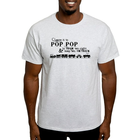 CafePress - Leave Pop Pop Train 'Em T Shirt - Men's Classic Graphic T-Shirt