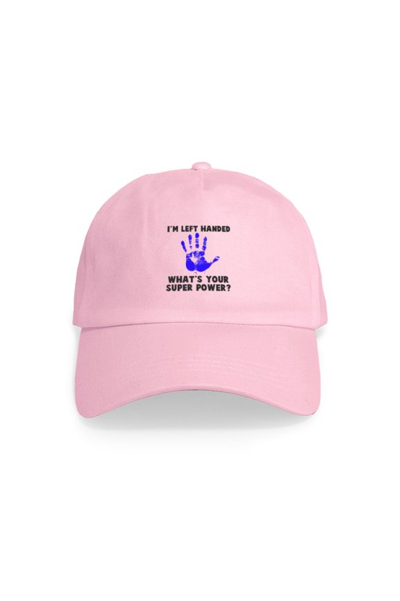 - Left Handed Super Power Cap - Adjustable 100% Brushed Unisex Casual Cotton Baseball Cap, Beige, 1