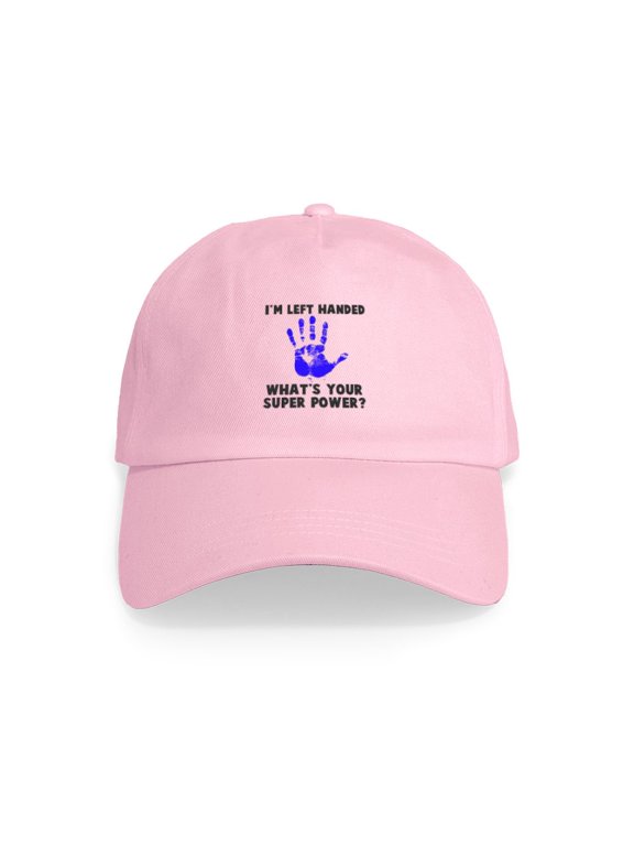 - Left Handed Super Power Cap - Adjustable 100% Brushed Unisex Casual Cotton Baseball Cap, Beige, 1