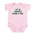 thumbnail image 1 of CafePress - Left My Interpreter Infant Bodysuit - Baby Light Bodysuit, Size Newborn - 24 Months, 1 of 4