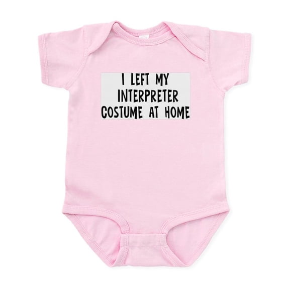 CafePress - Left My Interpreter Infant Bodysuit - Baby Light Bodysuit, Size Newborn - 24 Months