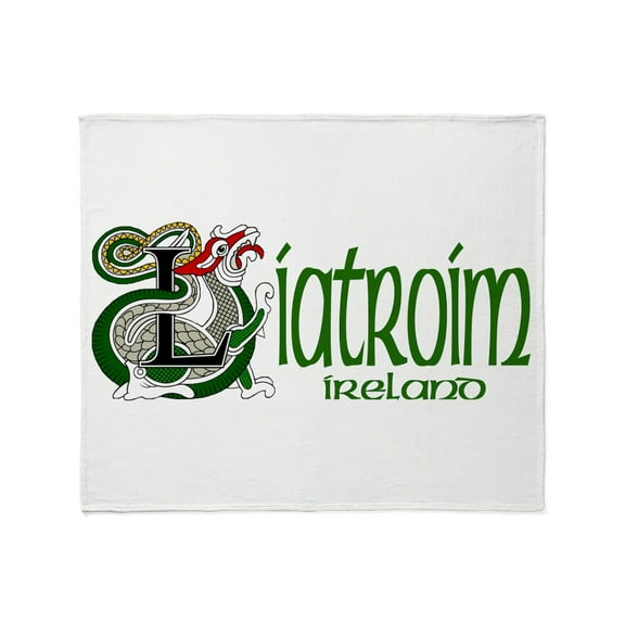 CafePress - Leitrim Dragon (Gaelic) Throw Blanket - Soft Fleece Throw Blanket, 50"x60" for All Ages