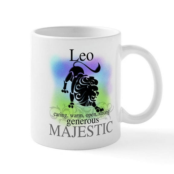 CafePress - Leo The Lion Zodiac Mug - 11 oz Ceramic Mug - Novelty Coffee Tea Cup