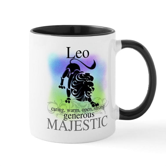 CafePress - Leo The Lion Zodiac Mug - 11 oz Ceramic Mug - Novelty Coffee Tea Cup