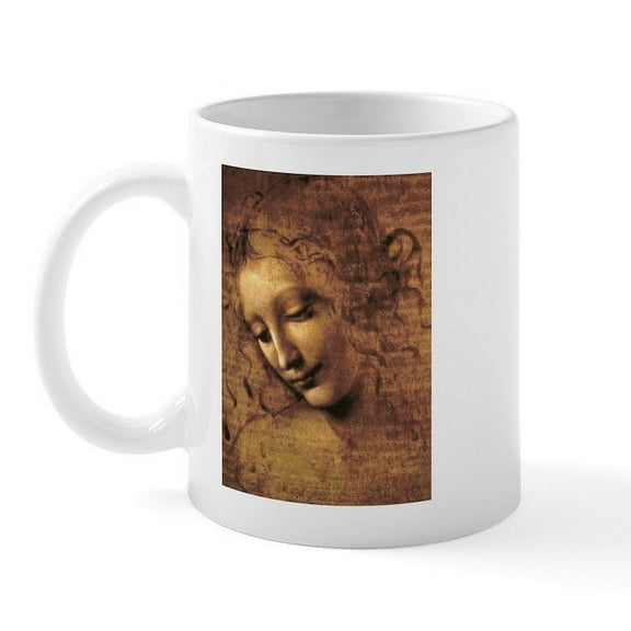 CafePress - Leonardo Da Vinci La Scapigliata Mug - 11 oz Ceramic Mug - Novelty Coffee Tea Cup