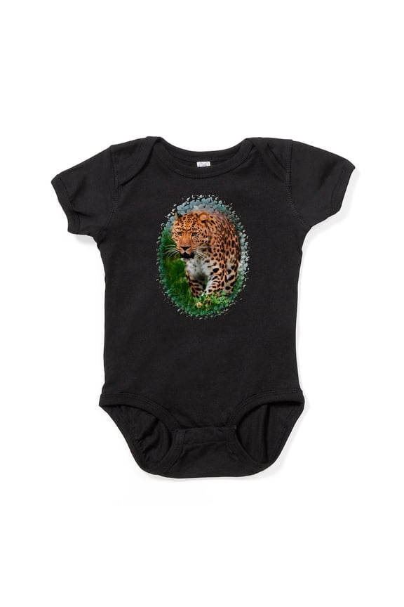 - Leopard Big Cat - Cute Infant Bodysuit Baby Romper - Size Newborn - 24 Months