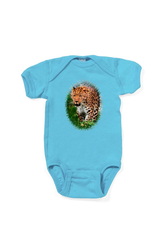 - Leopard Big Cat - Cute Infant Bodysuit Baby Romper - Size Newborn - 24 Months