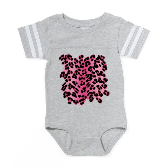 CafePress - Leopard Print Pink_Tee - Cute Infant Baby Football Bodysuit
