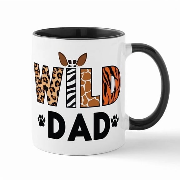 CafePress - Leopard With Jungle Leaves Overlay - 11 oz Ceramic Mug - Novelty Coffee Tea Cup