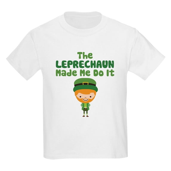 CafePress - Leprechaun Made Me Kids Light T Shirt - Light T-Shirt Kids XS-XL