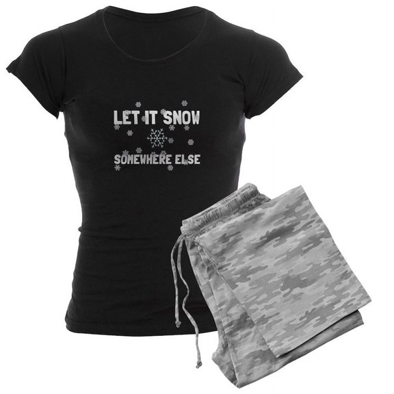 CafePress - Let It Snow Pajamas - Women's Dark Pajamas