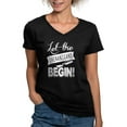 thumbnail image 1 of CafePress - Let The Shenanigans Begin T Shirt - Women's V-Neck Dark T-Shirt, 1 of 4