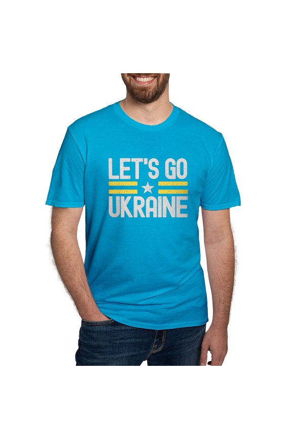 - Let's Go Ukraine T Shirt - Men's Fitted T-Shirt