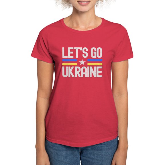 CafePress - Let's Go Ukraine T Shirt - Women's Traditional Fit Dark T-Shirt