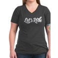 thumbnail image 1 of CafePress - Let's Ride Women's V Neck Dark T Shirt - Women's V-Neck Dark T-Shirt, 1 of 1