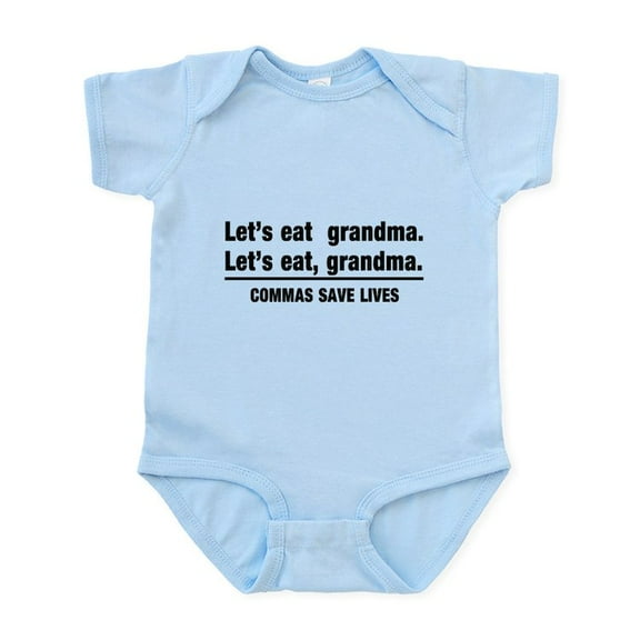 CafePress - Lets Eat Grandma Body Suit - Baby Light Bodysuit, Size Newborn - 24 Months