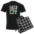 thumbnail image 1 of CafePress - Lets Get Lit Men's Charcoal Pajamas - Men's Dark Loose Fit Cotton Pajama Set, 1 of 7