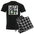 thumbnail image 1 of CafePress - Lets Get Lit Pajamas - Men's Dark Loose Fit Cotton Pajama Set, 1 of 7