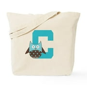 CafePress - Letter C Owl Monogram Initial Tote Bag - Natural Canvas Tote Bag, Cloth Shopping Bag