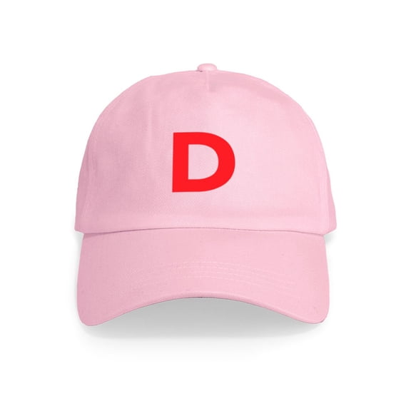 CafePress - Letter D Red - Adjustable 100% Brushed Unisex Casual Cotton Baseball Cap, Beige, 1