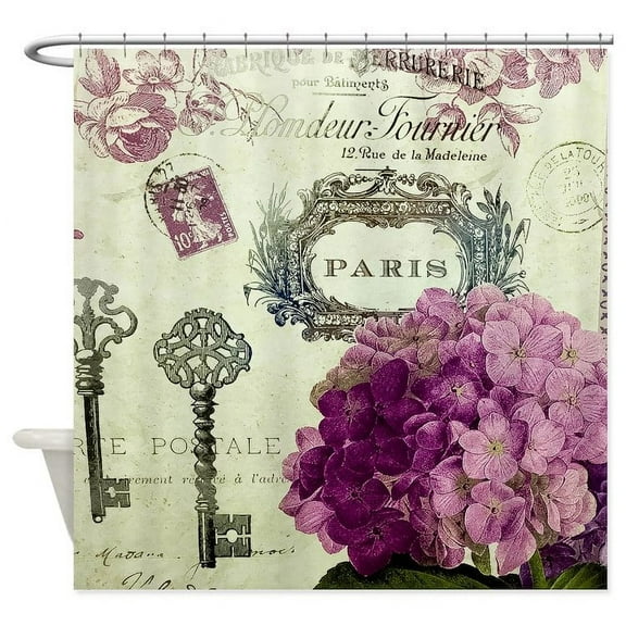 CafePress - Letters From Paris - Unique Fabric Shower Curtain 70" x 72"