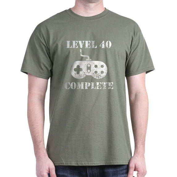 CafePress - Level 40 Complete 40Th Birthday T Shirt - Men's Classic Graphic Cotton T-Shirt