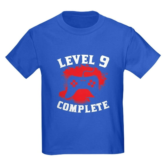 CafePress - Level 9 Complete 9Th Birthday T Shirt - Dark T-Shirt Kids XS-XL