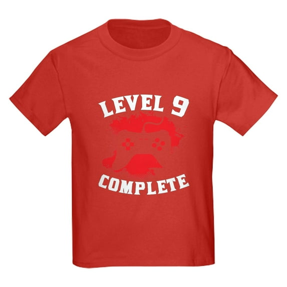 CafePress - Level 9 Complete 9Th Birthday T Shirt - Dark T-Shirt Kids XS-XL