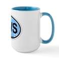 thumbnail image 1 of CafePress - Lewes Beach DE Oval Design Large Mug - 15 oz Ceramic Large White Novelty Mug, 1 of 4