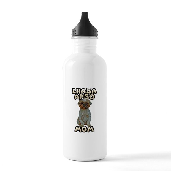 CafePress - Lhasa Apso Mom Stainless Water Bottle 1 - Stainless Steel Water Bottle, Sports Bottle, 1.0L