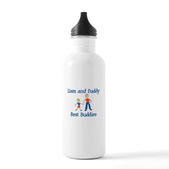 CafePress - Liam &Amp; Daddy Best Buddies Stainless Water Bo - Stainless Steel Water Bottle, Sports Bottle, 1.0L