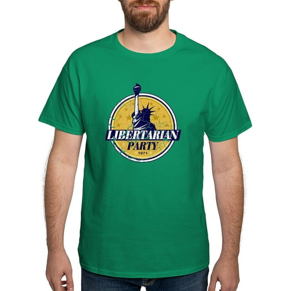 CafePress - Libertarian (Vintage) Dark T Shirt - Men's Classic Graphic Cotton T-Shirt